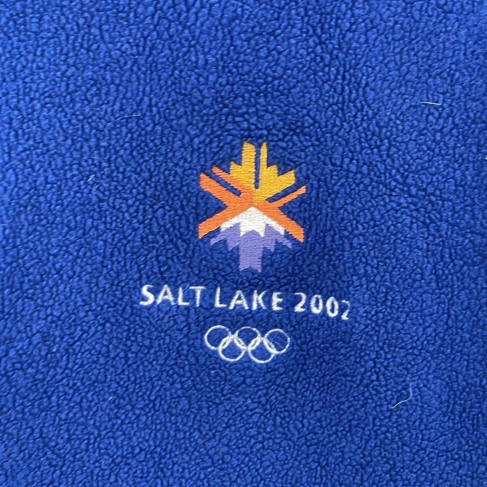 Vintage Salt Lake 2002 Winter Olympics Jacket Large Fleece Gorpcore Ski Made USA